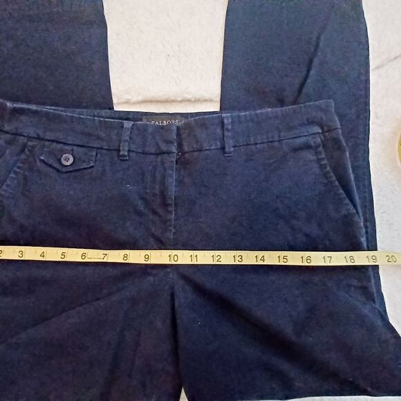 Talbots dark blue chinos Size 8P - Picture 6 of 10